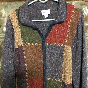 Ladies' Christopher & Banks Button-Down Sweater, Size Large